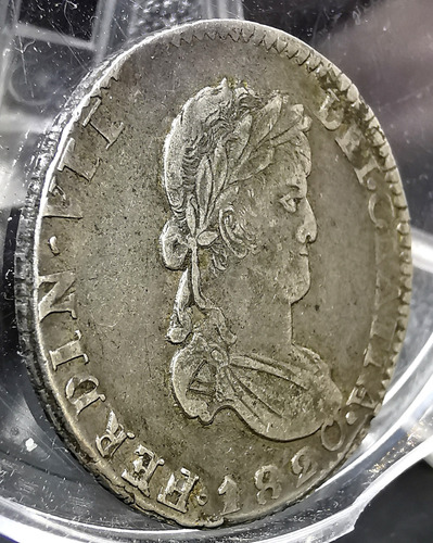2 Reales Plata Guerra De Independencia 1820 Zs Realista
