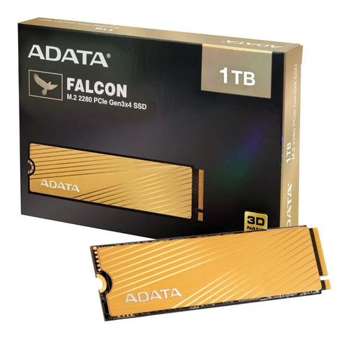 Disco Solido Ssd Adata Falcon 1tb M.2 Nvme Pcie Gen3x4 C Color Dorado