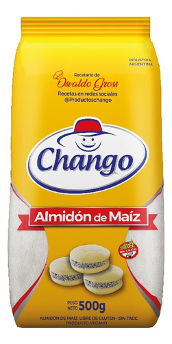 Almidon De Maiz Vegano Libre De Gluten Chango 500gr 