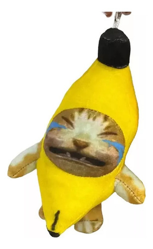 Q 2 Animales De Peluche Gato De Algodón Plátano Feliz Y