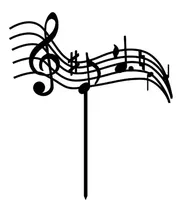 Comprar 1 Topper Torta Música Pentagrama 10 Topper Cupcakes Notas 