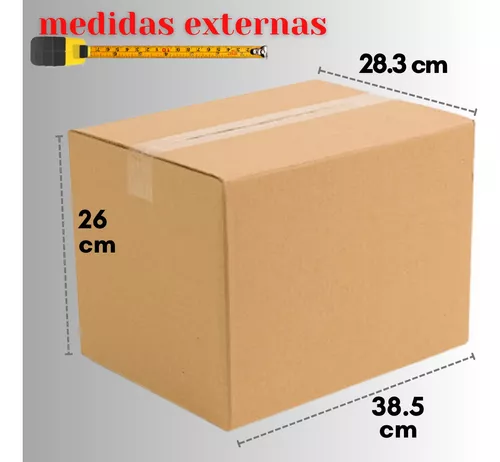 Cajas De Carton 38x28x25 Cm Paquete 10 Cajas