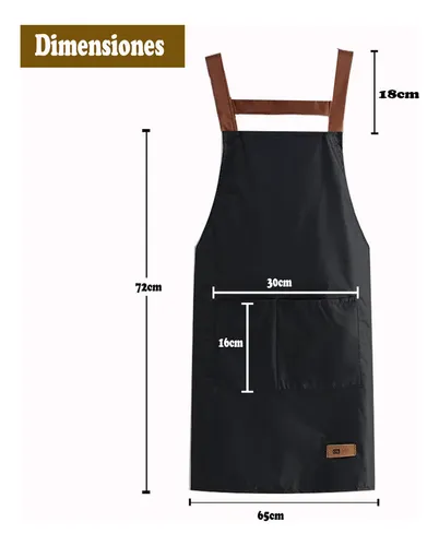 L 3 Mandiles Chef+3 Gorros Chef Para Meseros Barbería