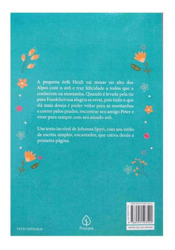 Livro Físico Heidi (a Órfã Das Montanhas) Johanna Spyri