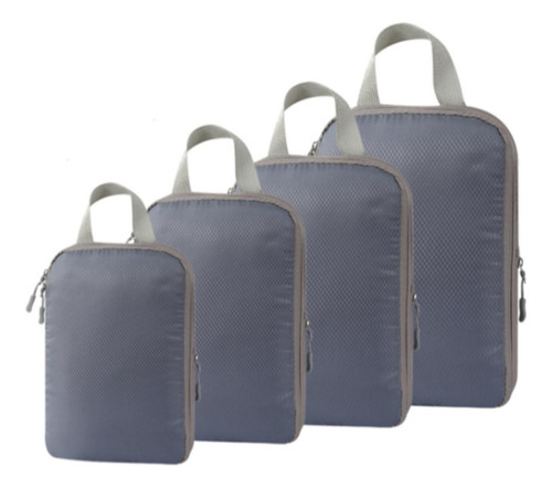 Paquete De 4 Bolsas De Almacenamiento De Compresión, Gris