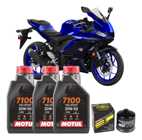 Kit De Mantencion Motul 20w50 Full Para Yamaha R3