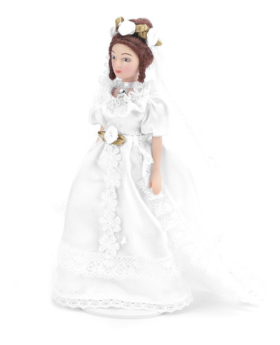 Muñeca De Porcelana Dollhouse En Miniatura Para Novia A Esca