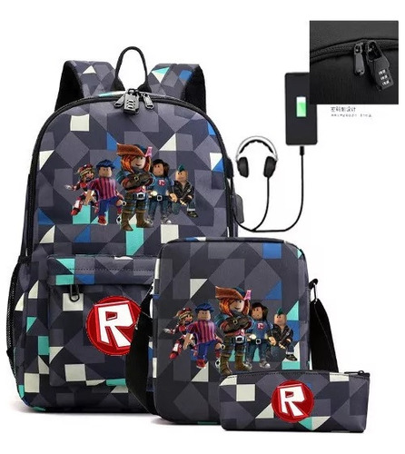 Mochila Escolar Roblox, Lonchera, Mochila Color I