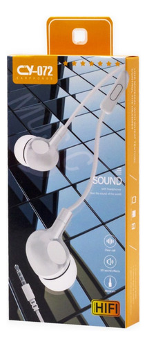 Fones De Ouvido Hifi Cy-072 - Earphones Branco