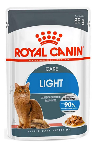 Ração Úmida Royal Canin Gatos Light 85g - Controle De Peso