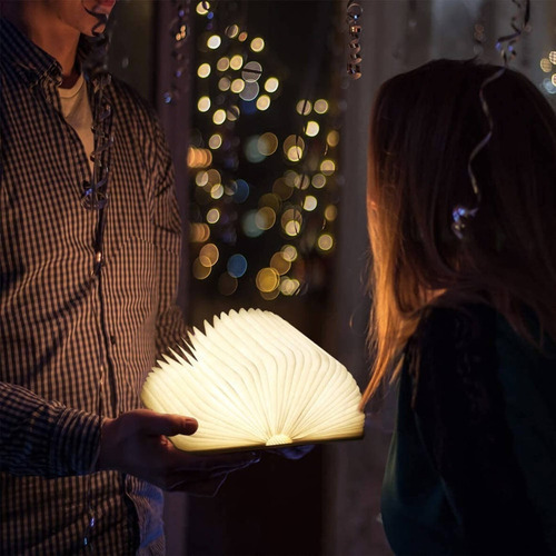 Lámpara Lectura Noche Recargable Luces Decorativa Libro Led
