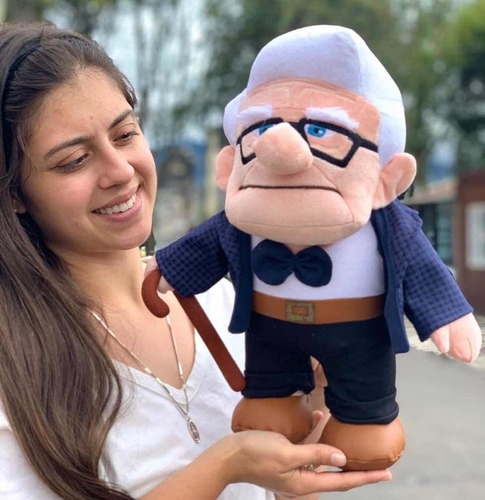 Imagen 10 de 10 de Pareja Abuelitos Peluche Carl Y Elie Up 40cms Premium
