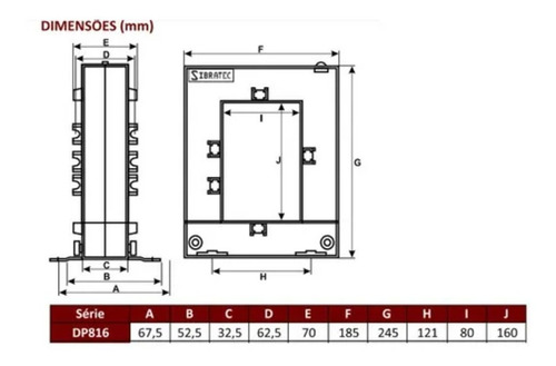 Kit 3 Transformador Corrente (tc) Bipartido Relação 3000/5a