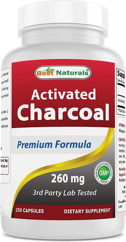 Best Naturals | Activated Charcoal | 260mg | 250 Capsules