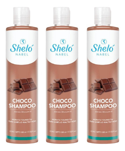 3 Pack Shampoo De Chocolate Shelo
