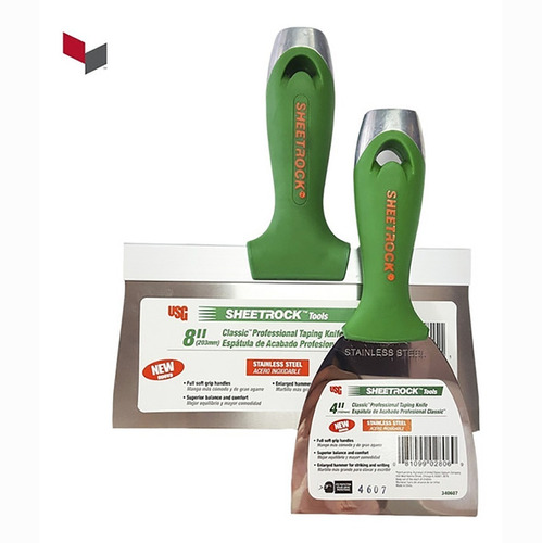 Kit Espátulas Usg Sheetrock Tools - De 4  Y 8'' Acero Inox.