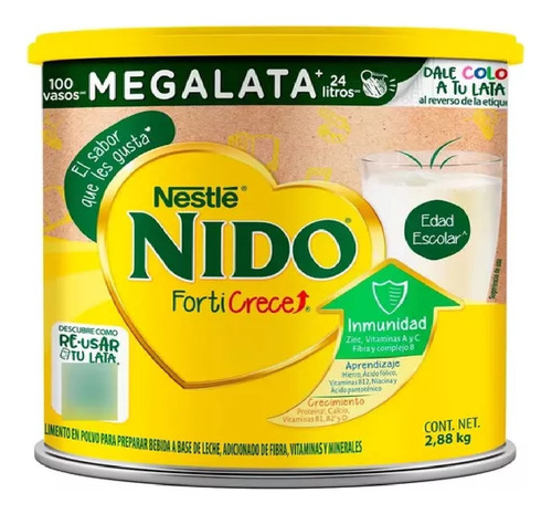 Nido Leche En Polvo Entera Fortificada 2.88kg