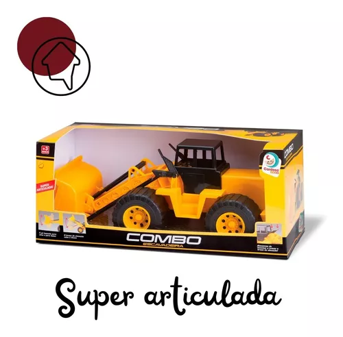 Caminhão Carreta Articulada De Brinquedo Trator Cavadeira