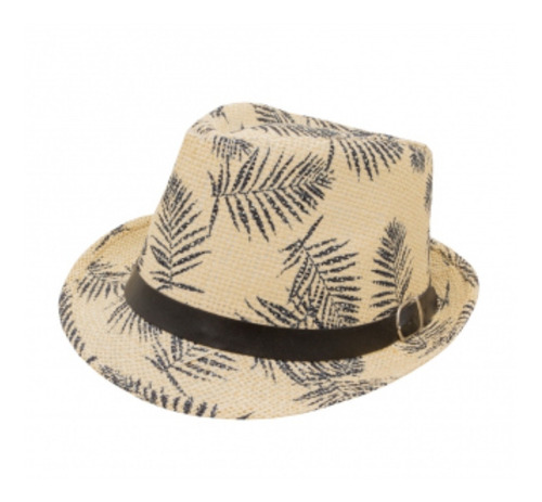Sombrero Panamá Hombre Con Forro Diseño Hojas Verano Calor