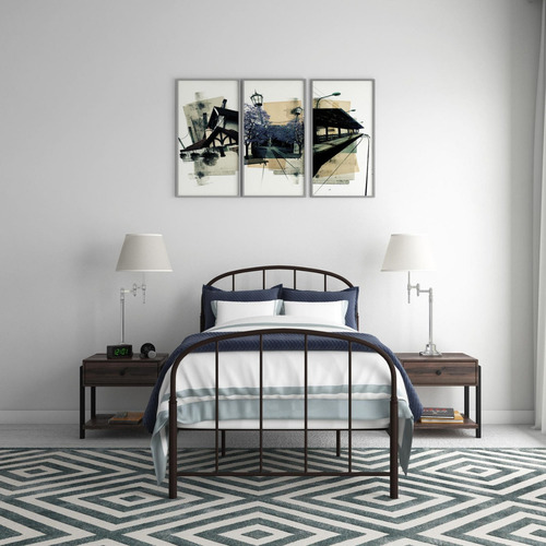 Dhp Lafayette - Cama De Metal, Color Bronce. Matrimonial Color Bronce