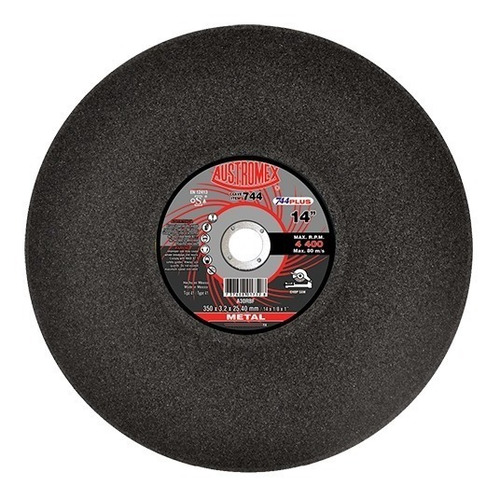 Disco De Corte 14x1/8x1 Austromex 744 Metal Sólido Hum 25pza
