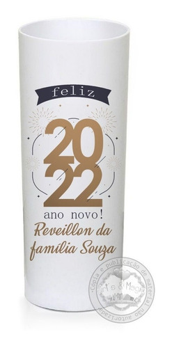 Imagem 3 de 5 de 20 Copo Long Drink Personalizado De Ano Novo - Réveillon
