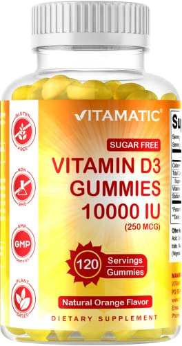 Vitamatic Azúcar Libre Vitamina D3 10000 Iu Por Goma Kdd7q