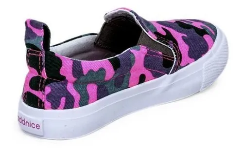 Zapatilla Pancha Rosa Camuflada Nena Original Addnice Oferta