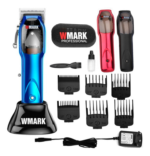 Maquina De Cortar Cabelo Wmark Ng9002 Com Base Troca Capa Cor Preto 110V/220V