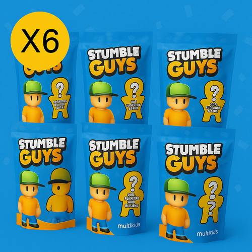 Kit Stumble Guys 6 Unidade Mini Figuras Sortidas Set Coleção