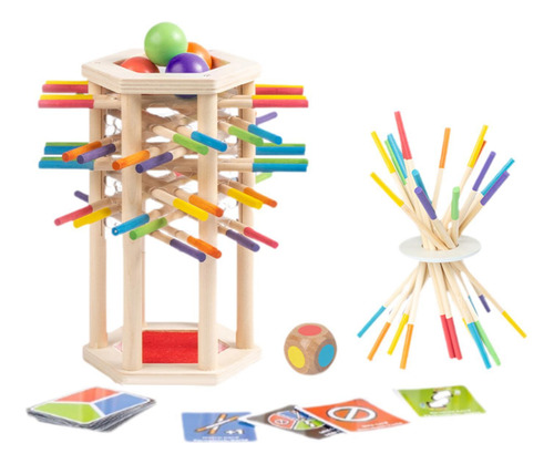Juguete De Equilibrio De Palitos De Madera, Juego De Mesa M