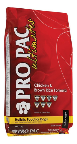 Pro Pac Ultimates Chicken Brown Rice Formula 12kg Con Regalo