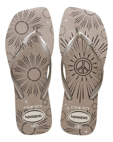 Havaianas Slim Square Mettalic Party Quadrada Original Nf