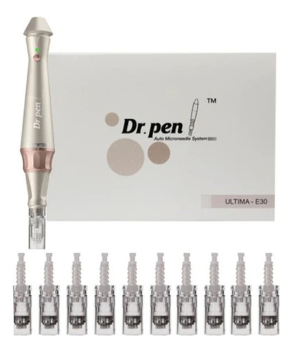 Derma Pen E30 Microneedle + 10 Needles + A.h Antiarrugas 