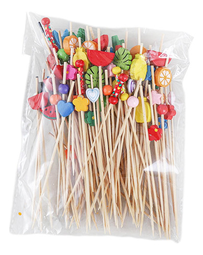 100 Palillos Para Comida De 4,7 Pulgadas, Palitos De Cóctel