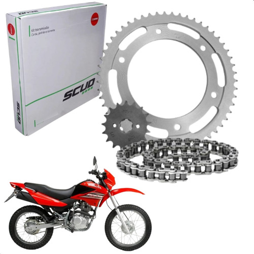 Kit Relação C/retentor Honda Nxr Bros 125cc 2004 2005 Scud