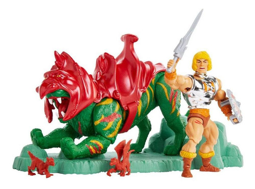 He Man Origins Battle Armor & Battle Cat Coleccion De Lujo
