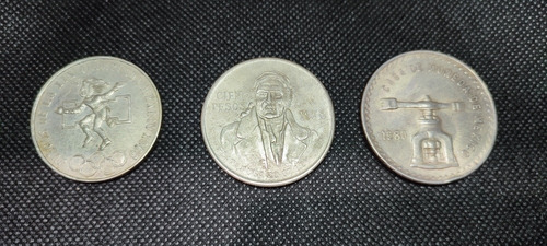3 Monedas De Plata, Morelos, Olimpiada 68 Y Onza Troy 