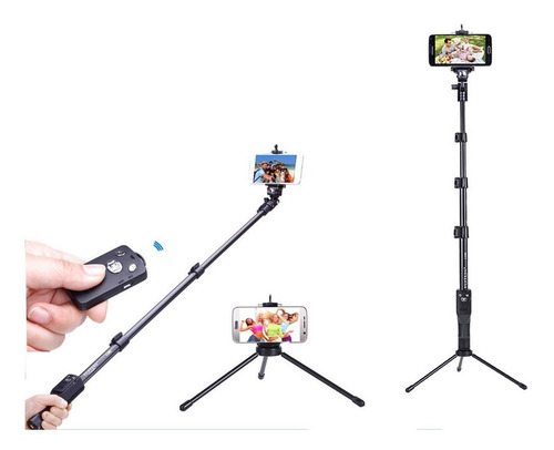 Kit Mini Tripé 228 Bastão Pau Selfie Monopod 1288 Yunteng