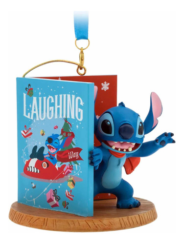 Ornamento Navideño Stitch Libro Festivo Disney Store