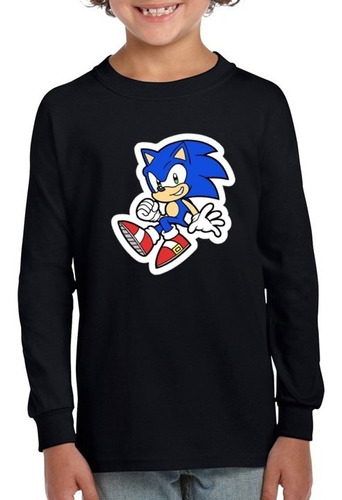 Polera Niño Sonic Manga Larga