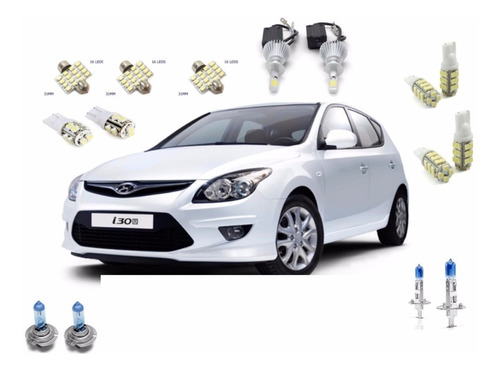 Kit Lampada Led + Super Led Farol/milha Hyundai I30