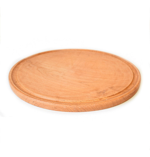 Plato de madera para asado algarrobo 28cm diámetro Compranet 11606