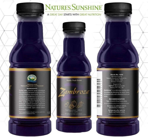 Imagen 3 de 4 de Zambroza Jugo De Concentrado De Fruta 450ml Natures Sunshine