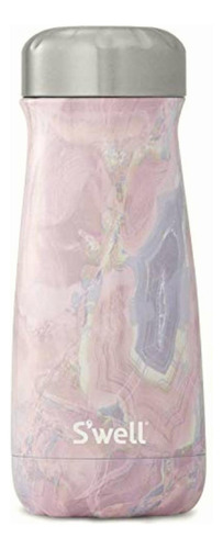 S'well 10316-b18-14265 Traveler 16oz Geode Rose