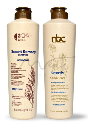 Kit Placent Shampoo + Remedy Conditioner Nbc 300ml C/u