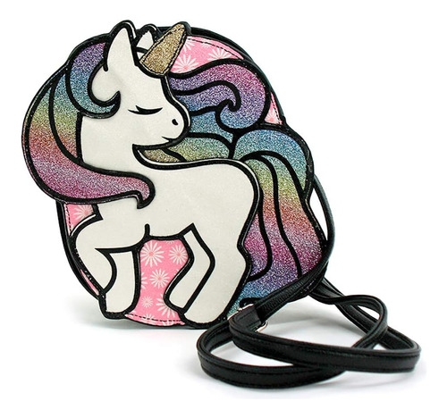 Bandolera De Vinilo Sparkle Mysical Unicorn, 10 Pulgadas