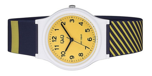 Relógio Infantil Masculino Branco E Azul Q&q Prova D'água