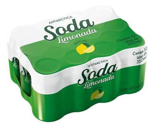 Pack Antarctica Soda Limonada Zero Lata 350ml 12 Unidades