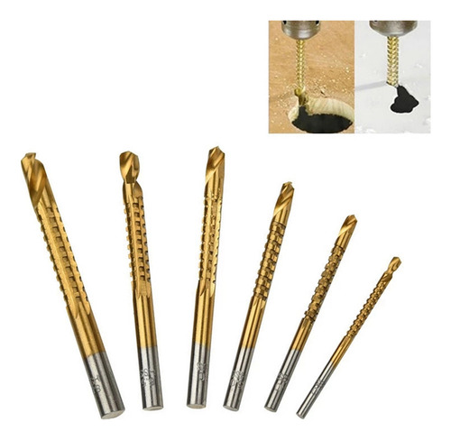 , Juego De Brocas Helicoidales Con Mango De 3/4/5/6/6,5/8 Mm